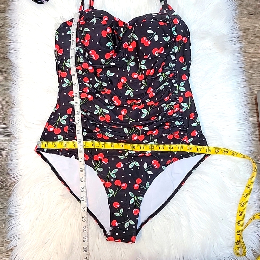 NEW |Cherry Print One-Piece Swimsuit - Picture 11 of 11